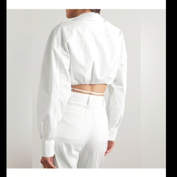 A.L.C. Corbin Cotton Top white blouse size 10 NWT - Picture 4 of 5